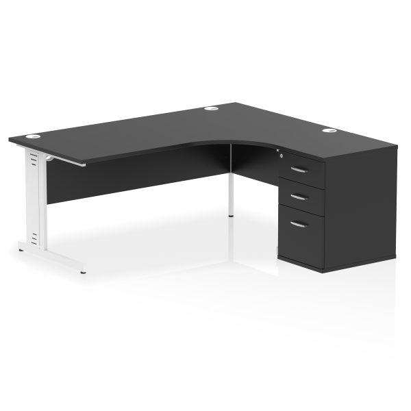 Pulse 1800mm Cable Managed Right Crescent Desk Workstation - Image 39