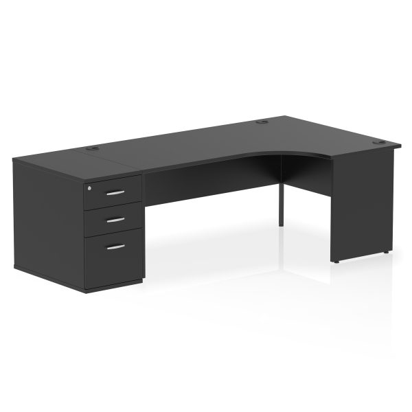 Pulse Panel End Crescent Desk Workstation - Image 60