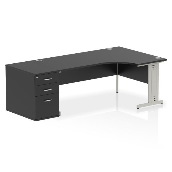 Pulse 1800mm Cable Managed Right Crescent Desk Workstation - Image 41