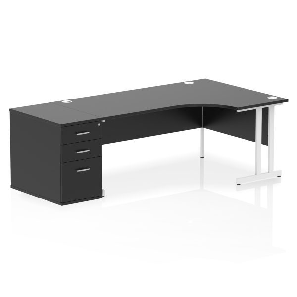 Pulse 1800mm Cantilever Right Crescent Desk Workstation - Image 42