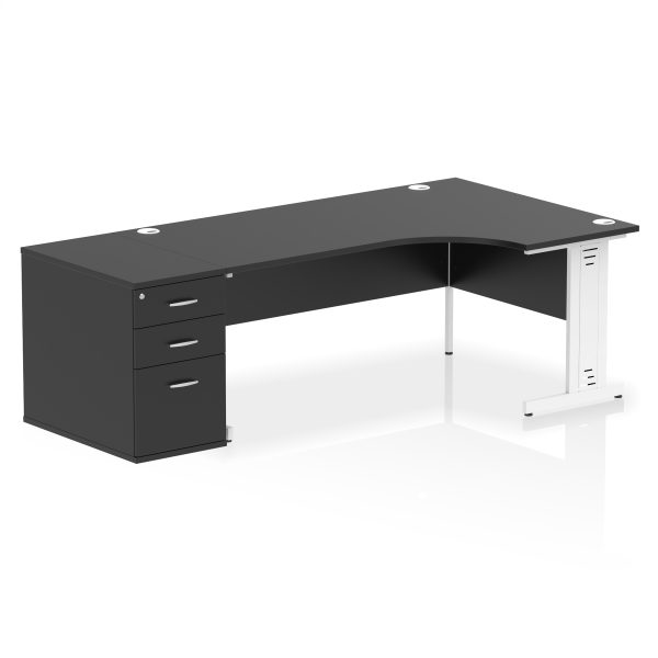 Pulse 1800mm Cable Managed Right Crescent Desk Workstation - Image 42
