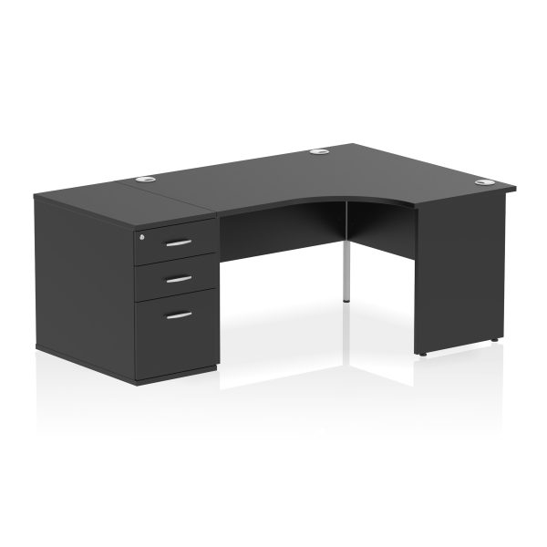 Pulse Panel End Crescent Desk Workstation - Image 64