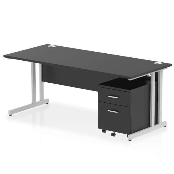 Pulse 1800mm Cantilever Straight Desk With Mobile Pedestal - Image 39