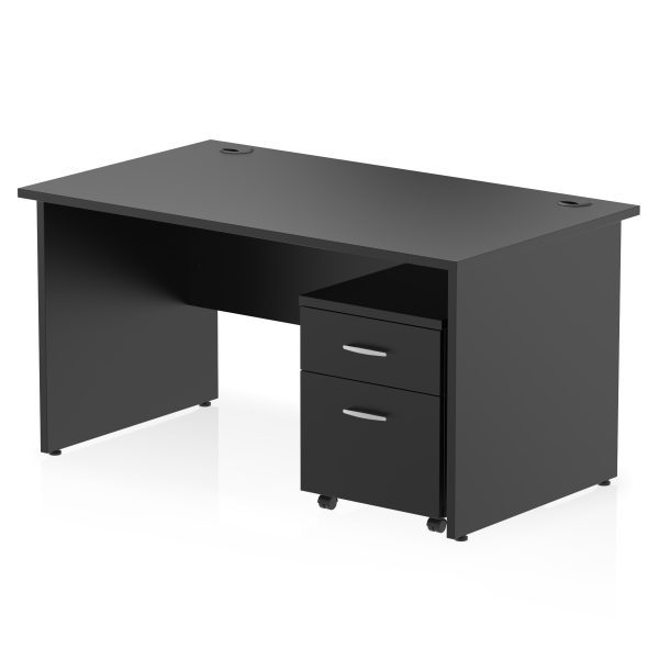 Pulse Panel End Straight Desk With Mobile Pedestal - Image 51