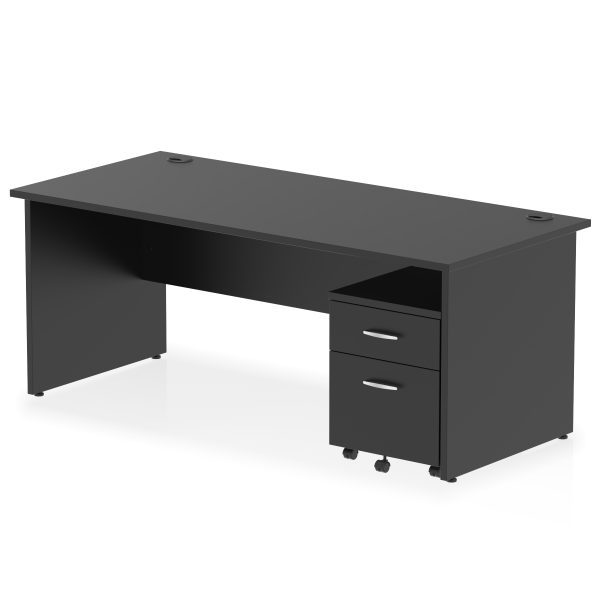 Pulse Panel End Straight Desk With Mobile Pedestal - Image 55