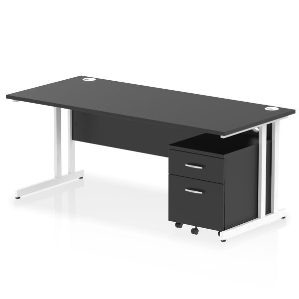 Pulse 1800mm Cantilever Straight Desk With Mobile Pedestal - Image 41