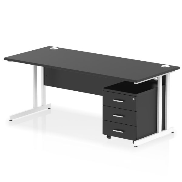 Pulse 1800mm Cantilever Straight Desk With Mobile Pedestal - Image 42