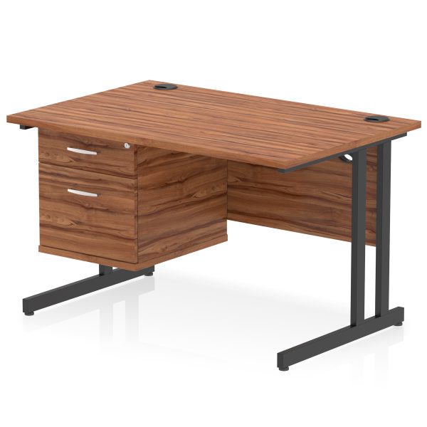 Pulse 1200mm Cantilever Straight Desk With Single Fixed Pedestal - Image 33