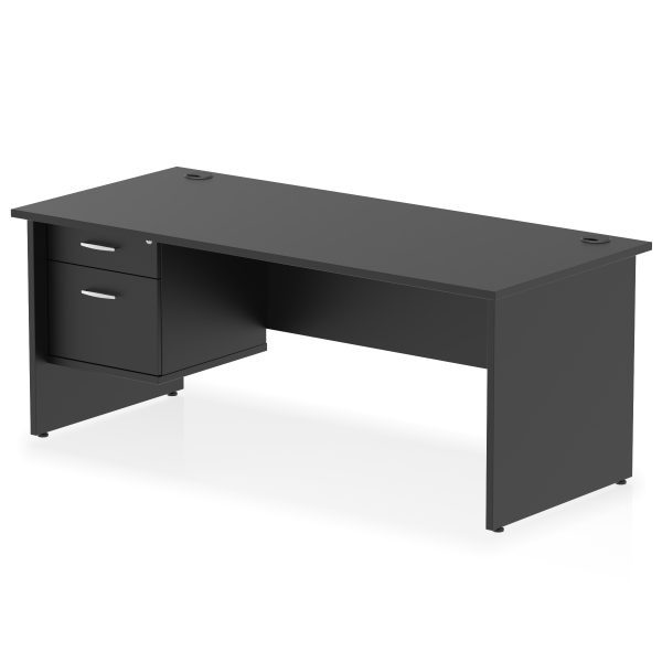 Pulse 1800mm Panel End Straigh Desk With Single Fixed Pedestal - Image 31