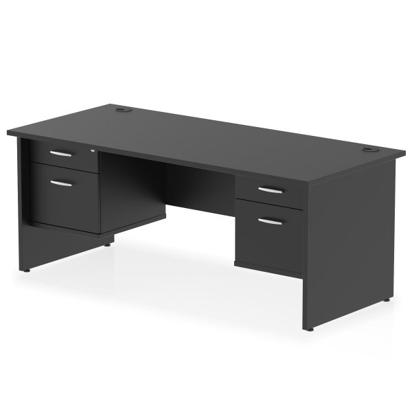 Pulse 1800mm Panel End Straight Desk With Two Fixed Pedestal - Image 36