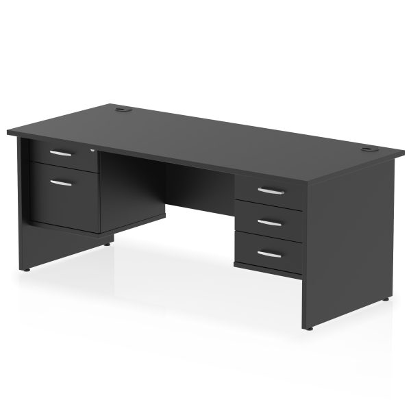 Pulse 1800mm Panel End Straight Desk With Two Fixed Pedestal - Image 37