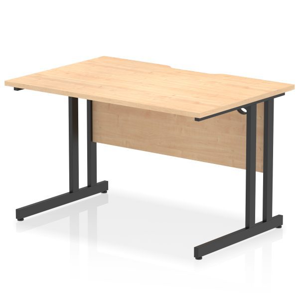 Pulse Scalloped Edge 1200mm Straight Desk Cantilever Leg - Image 8