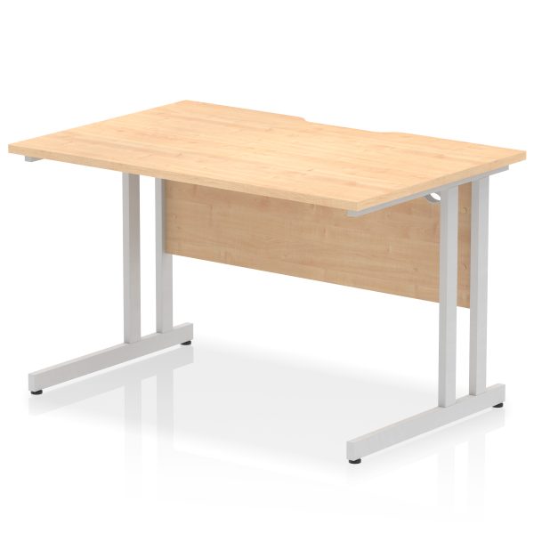 Pulse Scalloped Edge 1200mm Straight Desk Cantilever Leg - Image 9