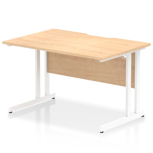 Pulse Scalloped Edge 1200mm Straight Desk Cantilever Leg - Image 10