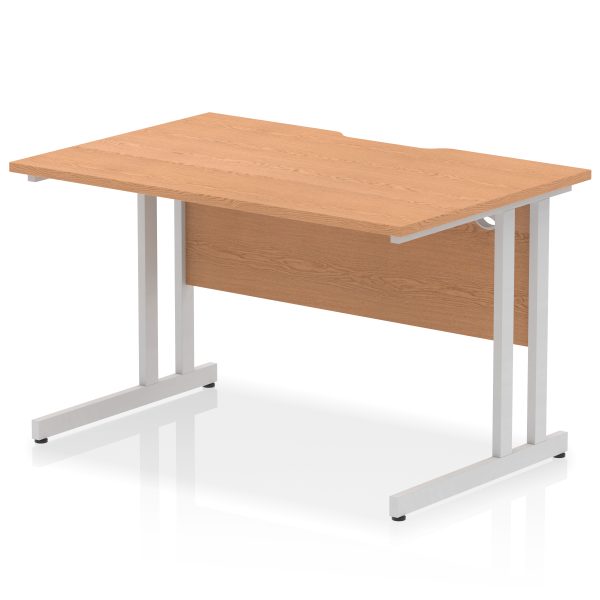 Pulse Scalloped Edge 1200mm Straight Desk Cantilever Leg - Image 12