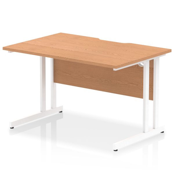Pulse Scalloped Edge 1200mm Straight Desk Cantilever Leg - Image 13