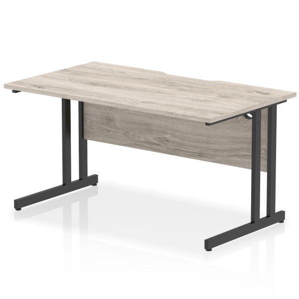 Pulse Scalloped Edge 1400mm Straight Desk Cantilever Leg - Image 5