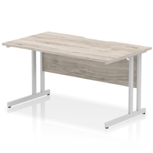 Pulse Scalloped Edge 1400mm Straight Desk Cantilever Leg - Image 6