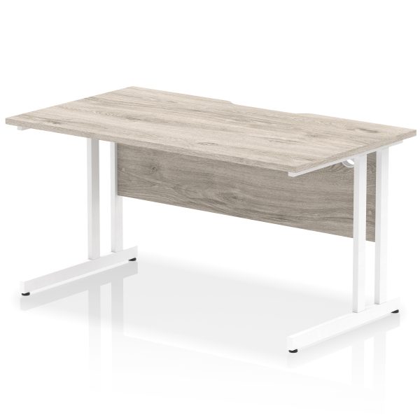 Pulse Scalloped Edge 1400mm Straight Desk Cantilever Leg - Image 7