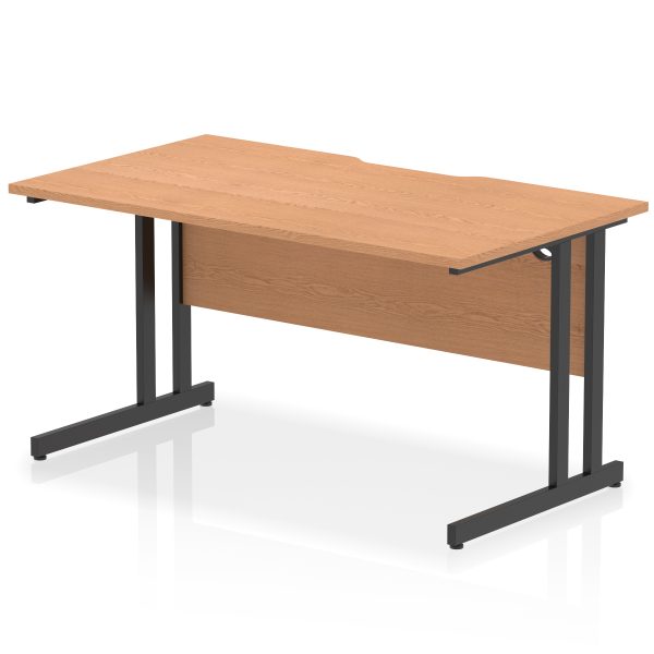 Pulse Scalloped Edge 1400mm Straight Desk Cantilever Leg - Image 11