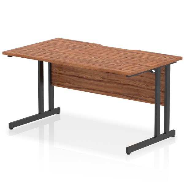 Pulse Scalloped Edge 1400mm Straight Desk Cantilever Leg - Image 14