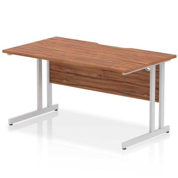 Pulse Scalloped Edge 1400mm Straight Desk Cantilever Leg - Image 15