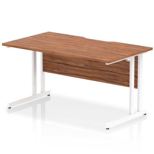 Pulse Scalloped Edge 1400mm Straight Desk Cantilever Leg - Image 16