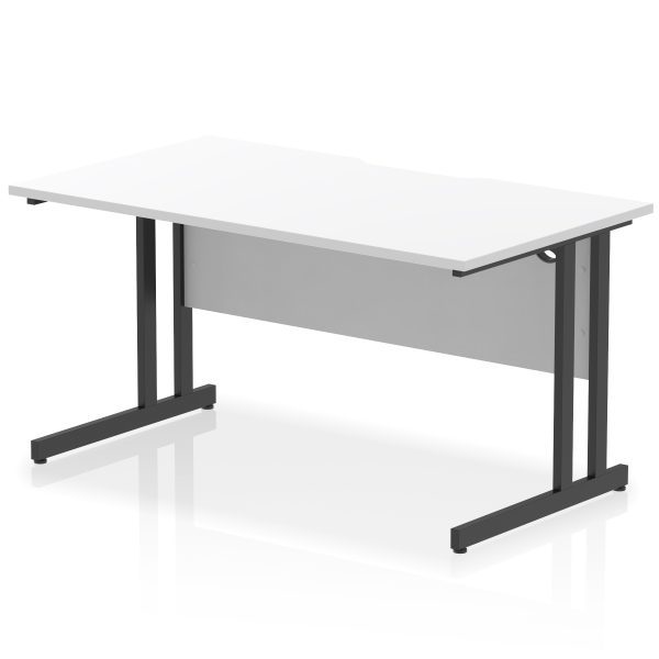 Pulse Scalloped Edge 1400mm Straight Desk Cantilever Leg - Image 17