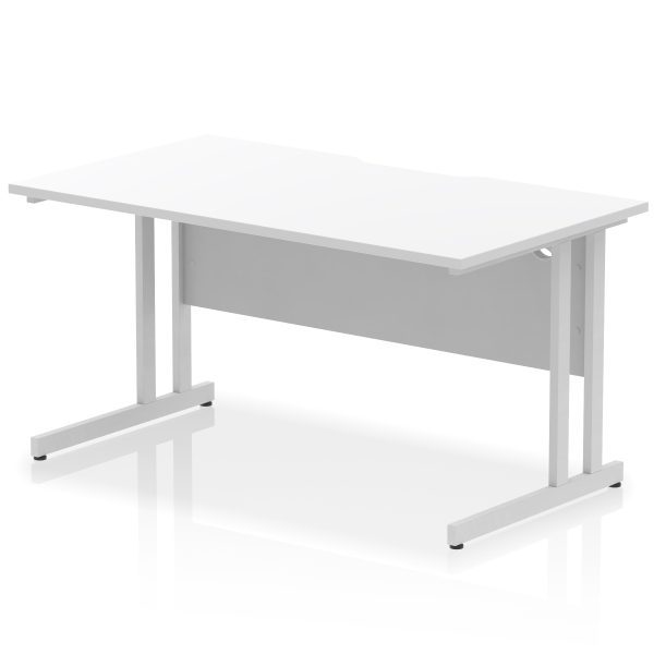 Pulse Scalloped Edge 1400mm Straight Desk Cantilever Leg - Image 18
