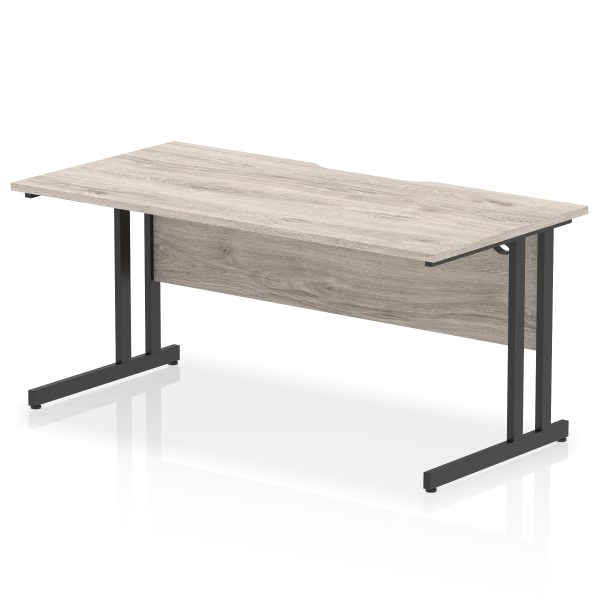 Pulse Scalloped Edge 1600mm Straight Desk Cantilever Leg - Image 5