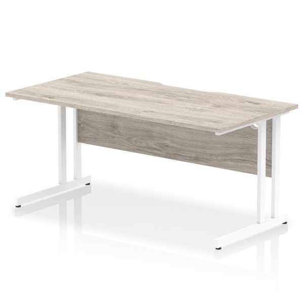 Pulse Scalloped Edge 1600mm Straight Desk Cantilever Leg - Image 7
