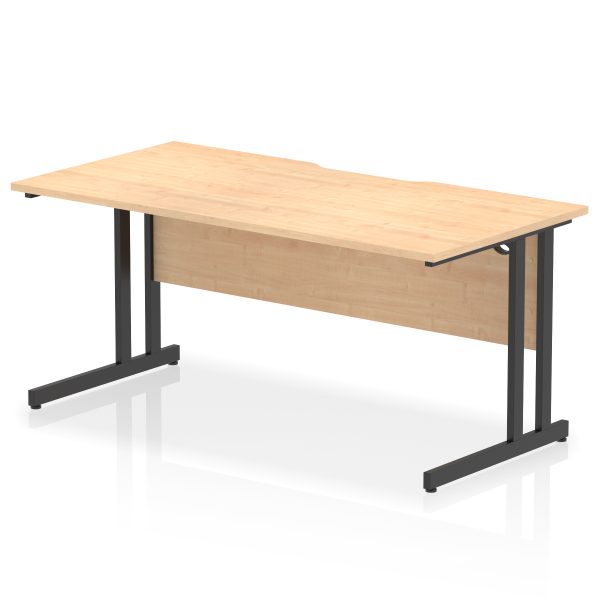 Pulse Scalloped Edge 1600mm Straight Desk Cantilever Leg - Image 8