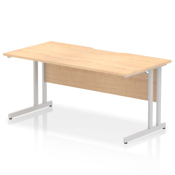 Pulse Scalloped Edge 1600mm Straight Desk Cantilever Leg - Image 9