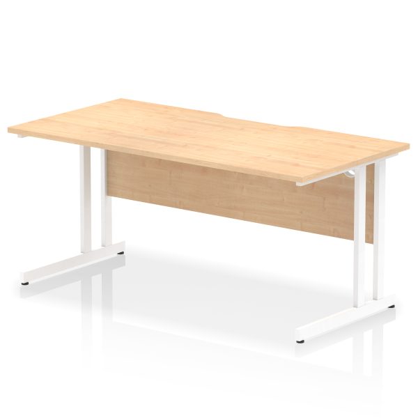 Pulse Scalloped Edge 1600mm Straight Desk Cantilever Leg - Image 10