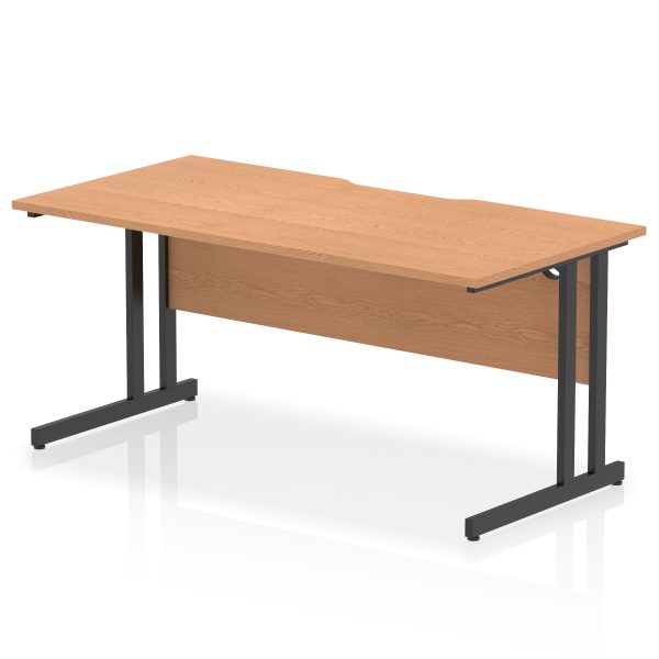 Pulse Scalloped Edge 1600mm Straight Desk Cantilever Leg - Image 11
