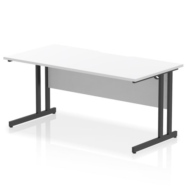 Pulse Scalloped Edge 1600mm Straight Desk Cantilever Leg - Image 17