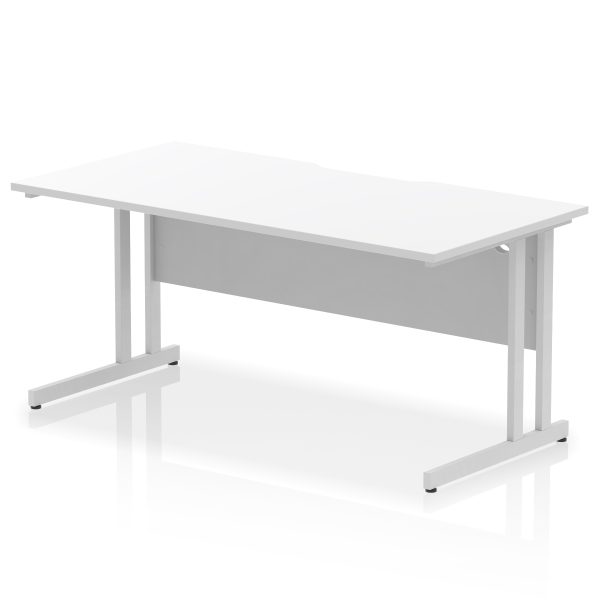 Pulse Scalloped Edge 1600mm Straight Desk Cantilever Leg - Image 18