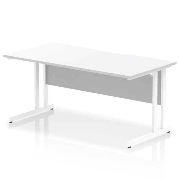 Pulse Scalloped Edge 1600mm Straight Desk Cantilever Leg - Image 19