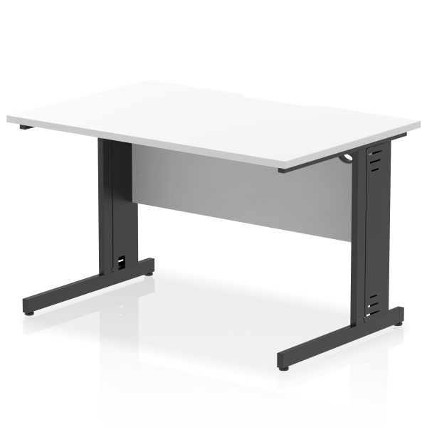 Pulse Scalloped Edge 1200mm Straight Desk Cable Managed Leg - Image 17