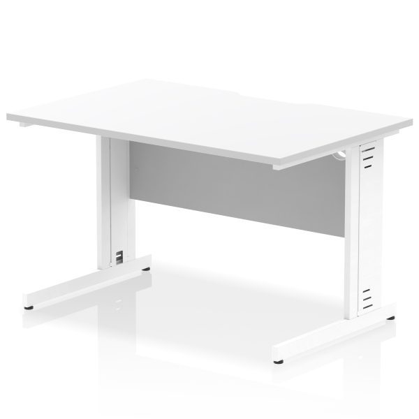 Pulse Scalloped Edge 1200mm Straight Desk Cable Managed Leg - Image 19