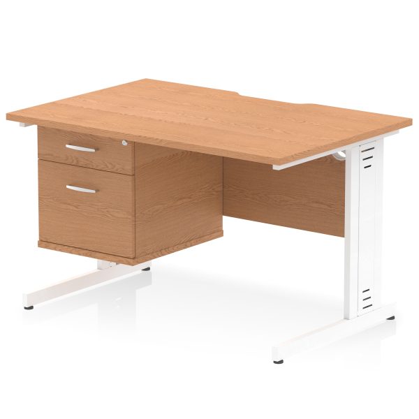 Pulse Scalloped Edge 1200mm Cable Managed Straight Desk With Single Fixed Pedestal - Image 14