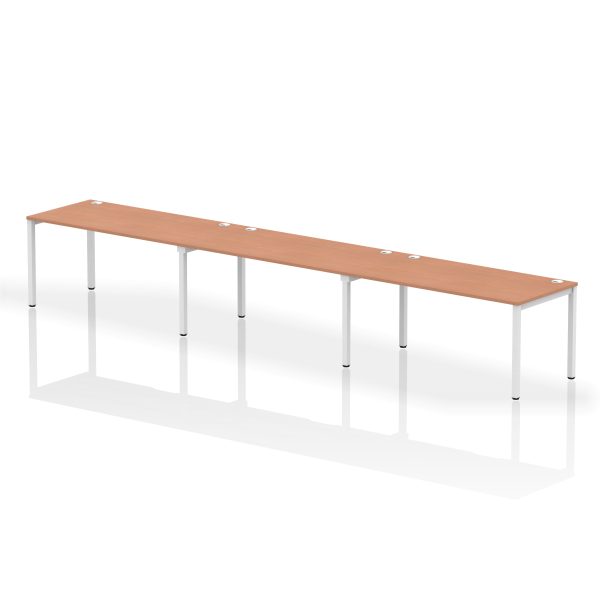 Pulse Single Row Bench Desk - 3 Person - Image 26