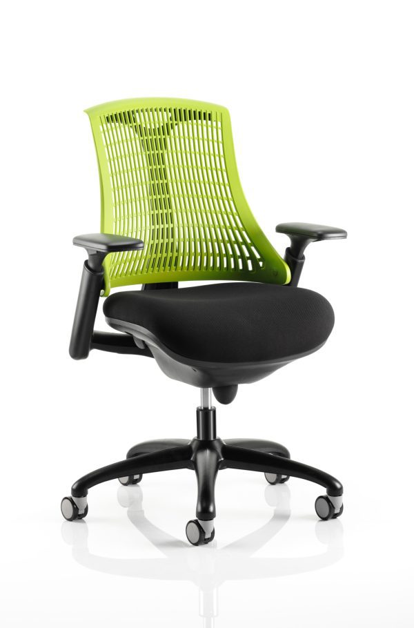 Flex Medium Back Black Frame Task Operator Office Chair with Arms - Image 27