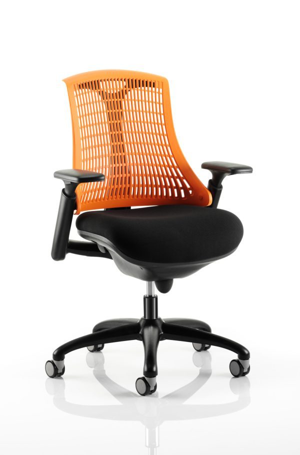 Flex Medium Back Black Frame Task Operator Office Chair with Arms - Image 28