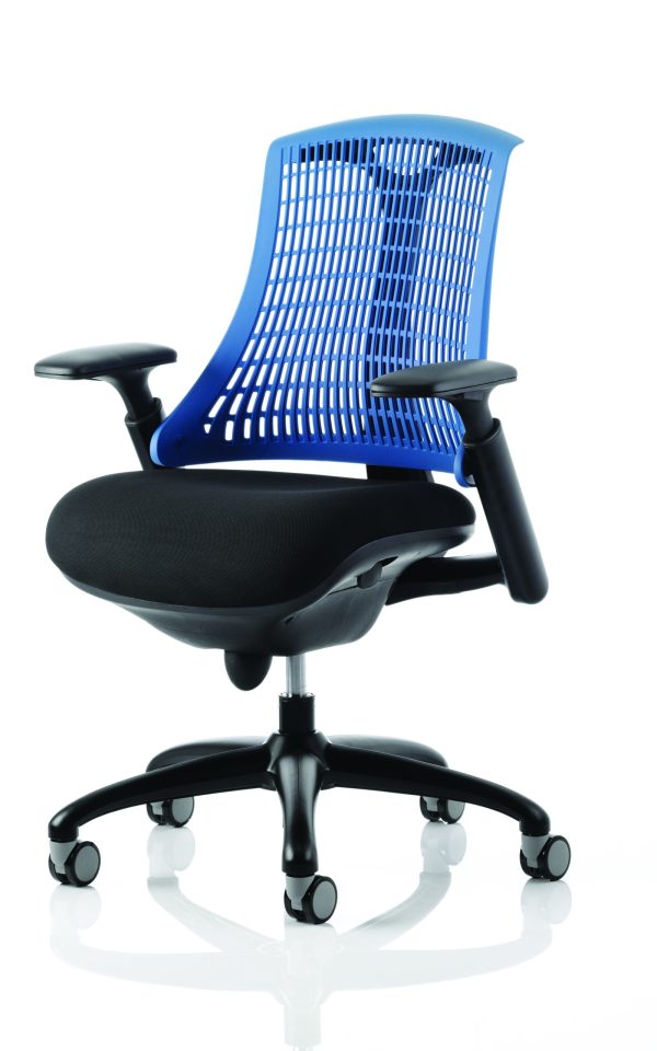 Flex Medium Back Black Frame Task Operator Office Chair with Arms - Image 29
