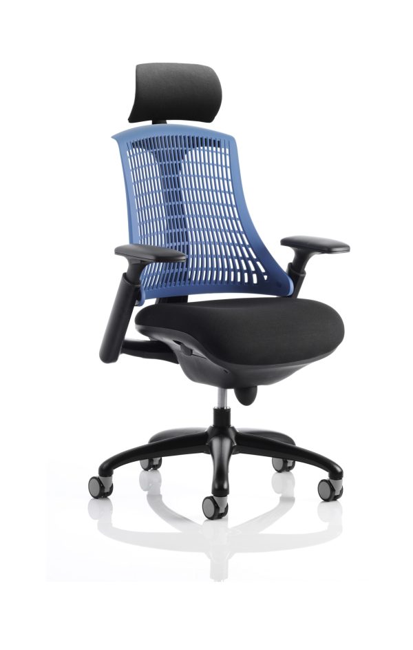 Flex Medium Back Black Frame Task Operator Office Chair with Arms - Image 6