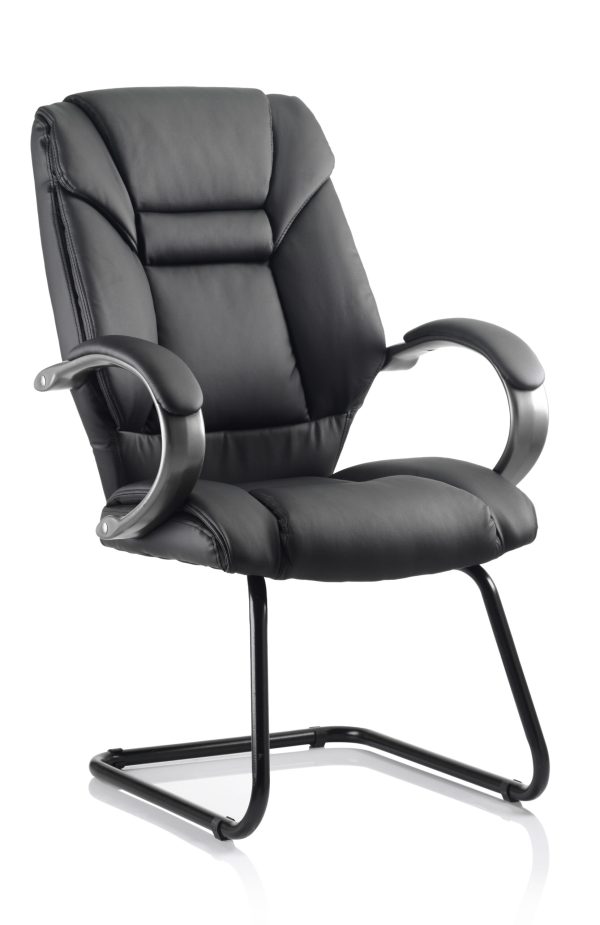 Galloway High Back Cantilever Visitor Chair with Arms - Image 2