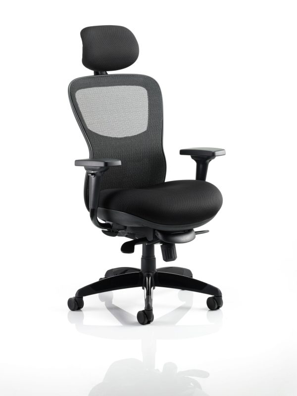 Stealth Shadow High Mesh Back Ergonomic Posture Chair with Arms - Image 4