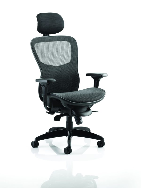 Stealth Shadow High Mesh Back Ergonomic Posture Chair with Arms - Image 2