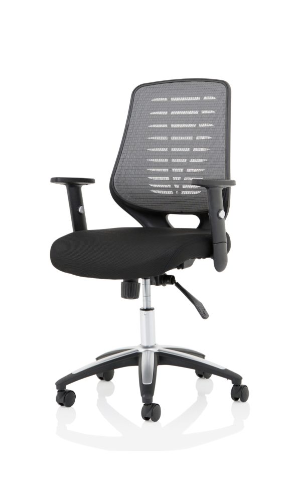 Relay Medium Mesh Back Task Operator Office Chair with Arms - Image 22